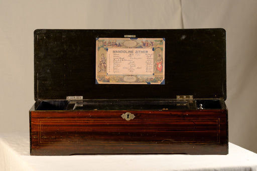 Antique Mandoline Zither Music Box